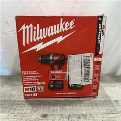 NEW - Milwaukee 18V Lithium-Ion Cordless Drill Driver/Impact Driver Combo Kit
