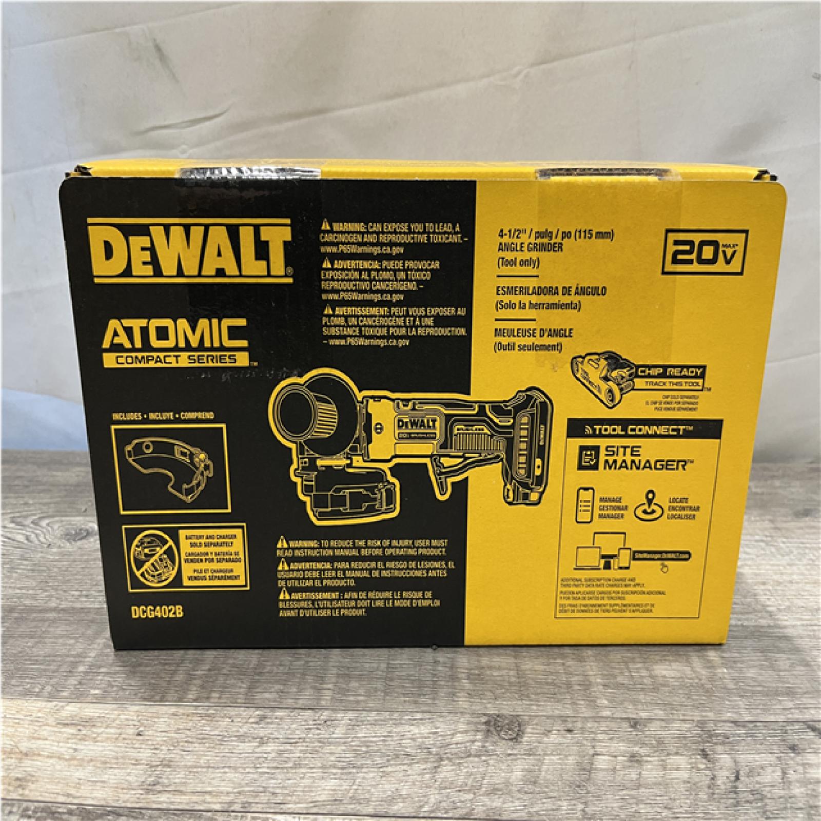 NEW - DEWALT ATOMIC 20V MAX Cordless 4-1/2 in. Angle Grinder with Paddle Switch (Tool Only)