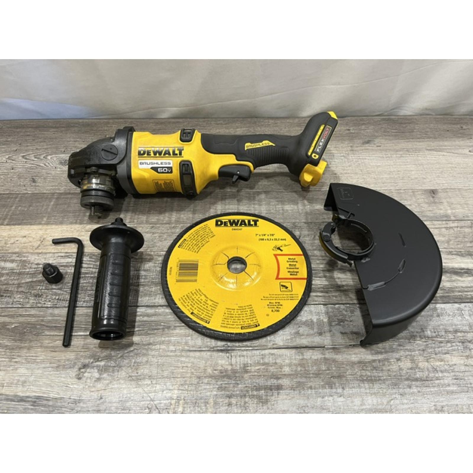 AS-IS DEWALT FLEXVOLT 60V Cordless 7 in. Angle Grinder (Tool-Only)