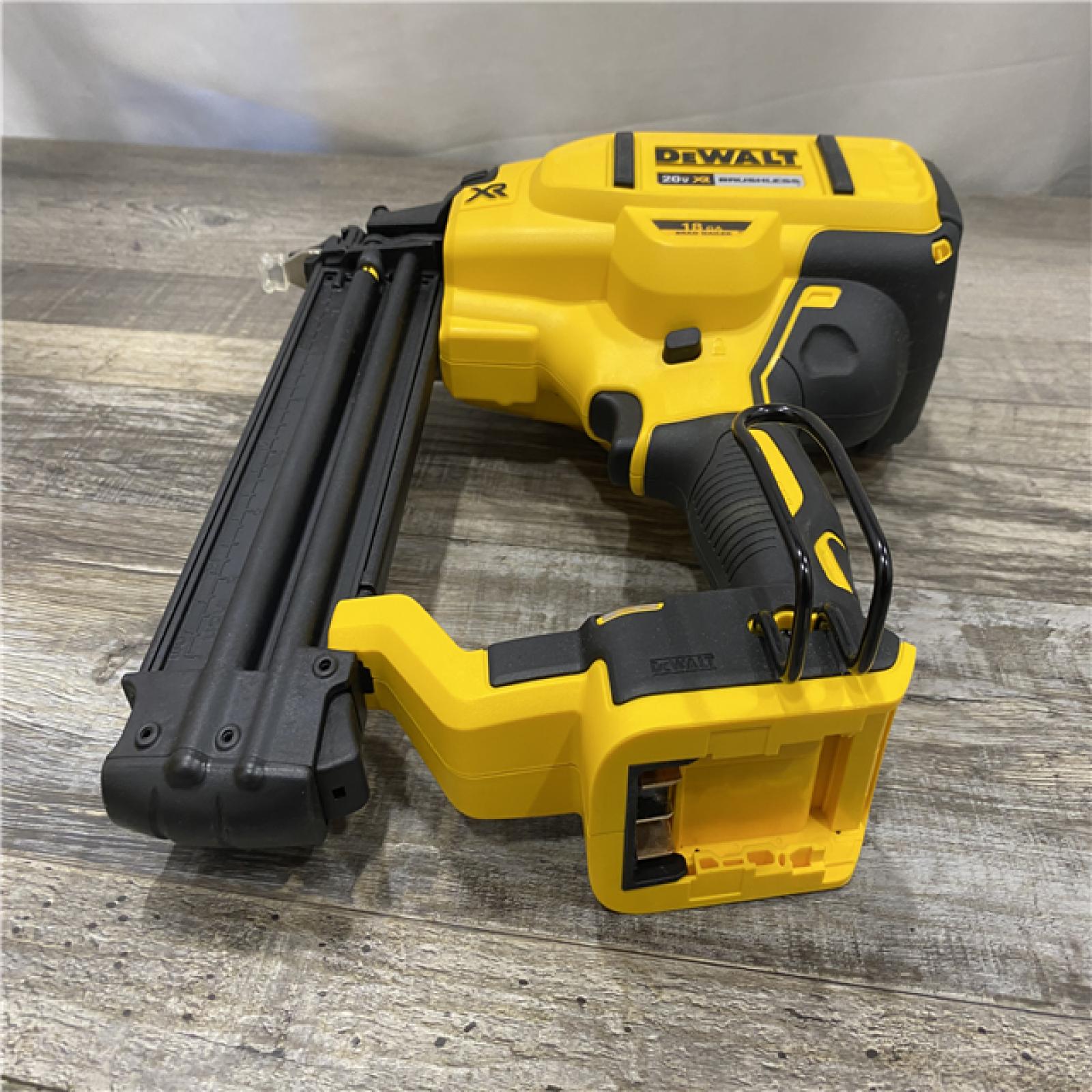 AS-IS DEWALT 20V MAX XR Lithium-Ion Electric Cordless 18-Gauge Brad Nailer (Tool Only)