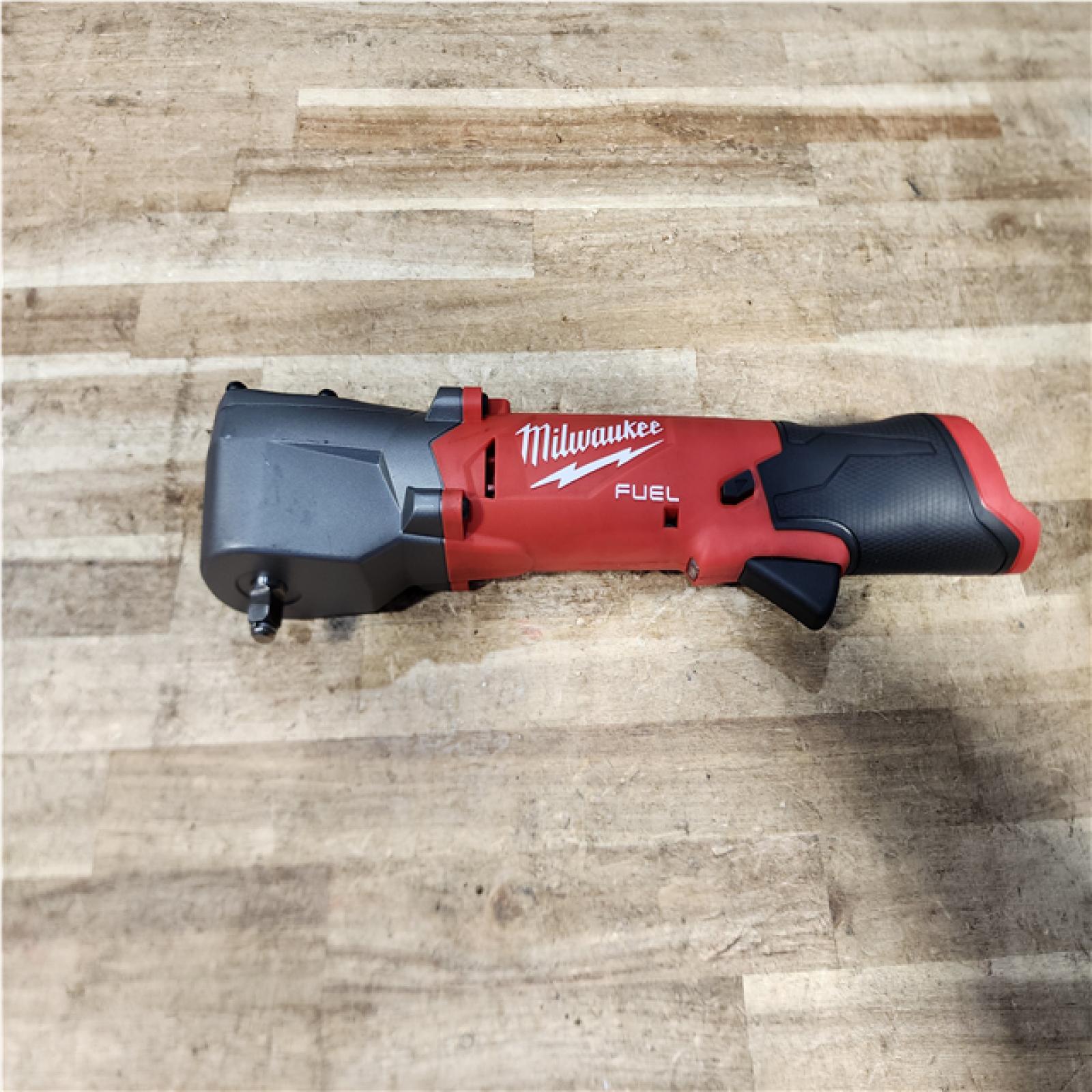 Houston Location AS-IS Milwaukee  FUEL 12V Lithium-Ion Brushless Cordless 3/8 in. Right Angle Impact Wrench (Tool-Only)