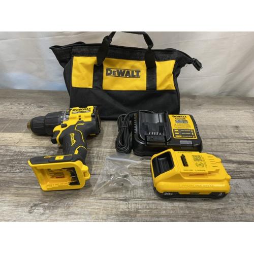 AS-IS DEWALT ATOMIC 20V Cordless 1/2 in. Compact Hammer Drill Kit