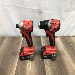 AS-IS Milwaukee 18V Lithium-Ion Brushless Cordless Compact Drill/Impact Combo Kit