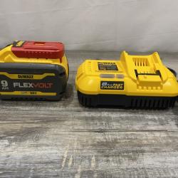 AS-IS DEWALT 20V/60V MAX FLEXVOLT Lithium-Ion 9.0Ah Battery and Charger Starter Kit