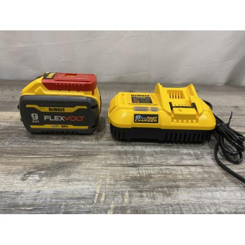 AS-IS DEWALT 20V/60V MAX FLEXVOLT Lithium-Ion 9.0Ah Battery and Charger Starter Kit