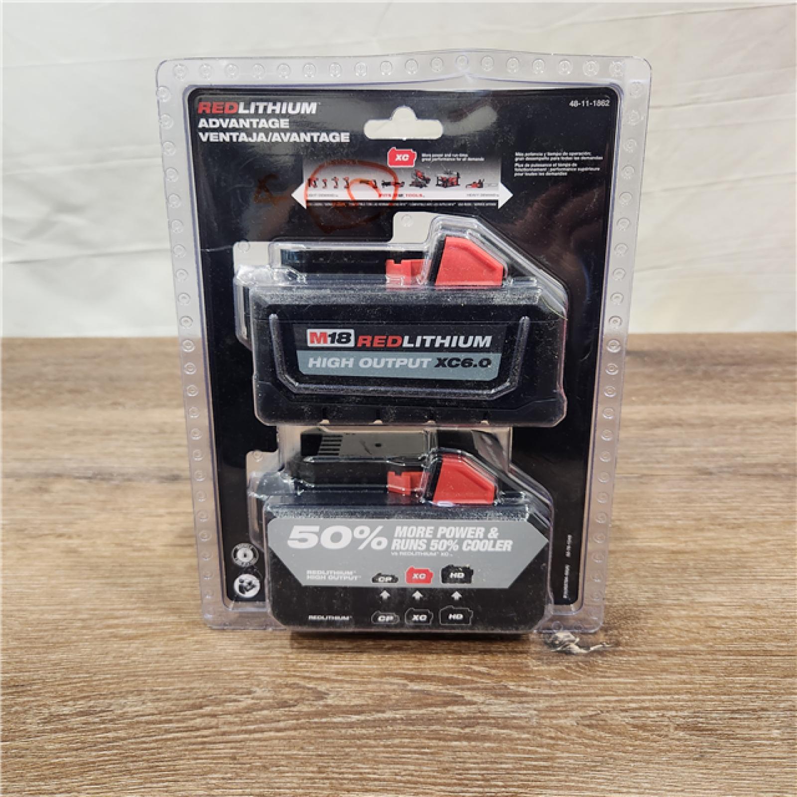 NEW! M18 18-Volt Lithium-Ion High Output 6.0Ah Battery Pack (2-Pack)