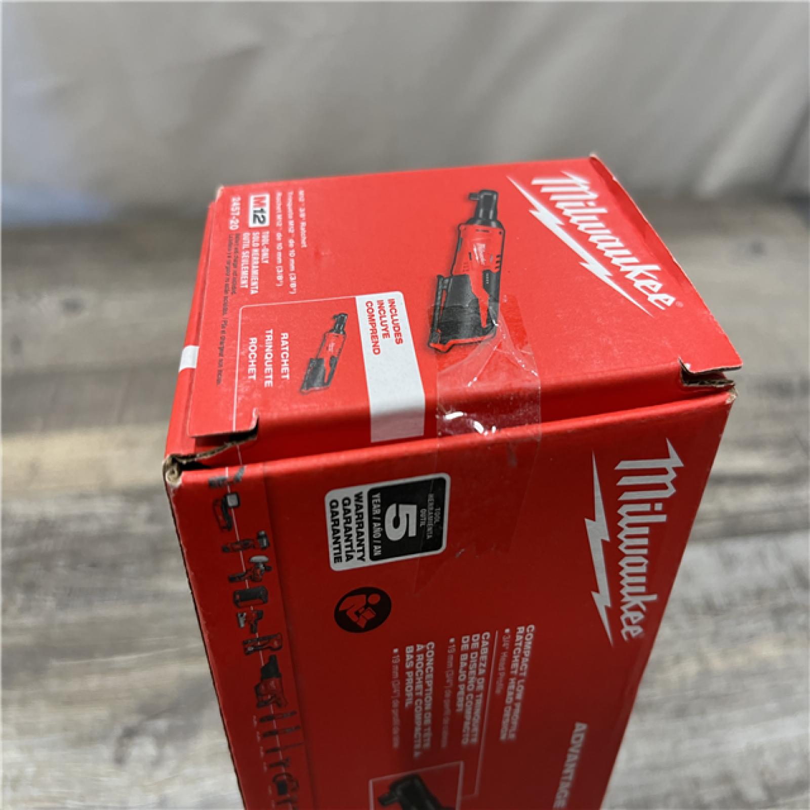 NEW - Milwaukee 12V Lithium-Ion Cordless 3/8 in. Ratchet (Tool-Only)