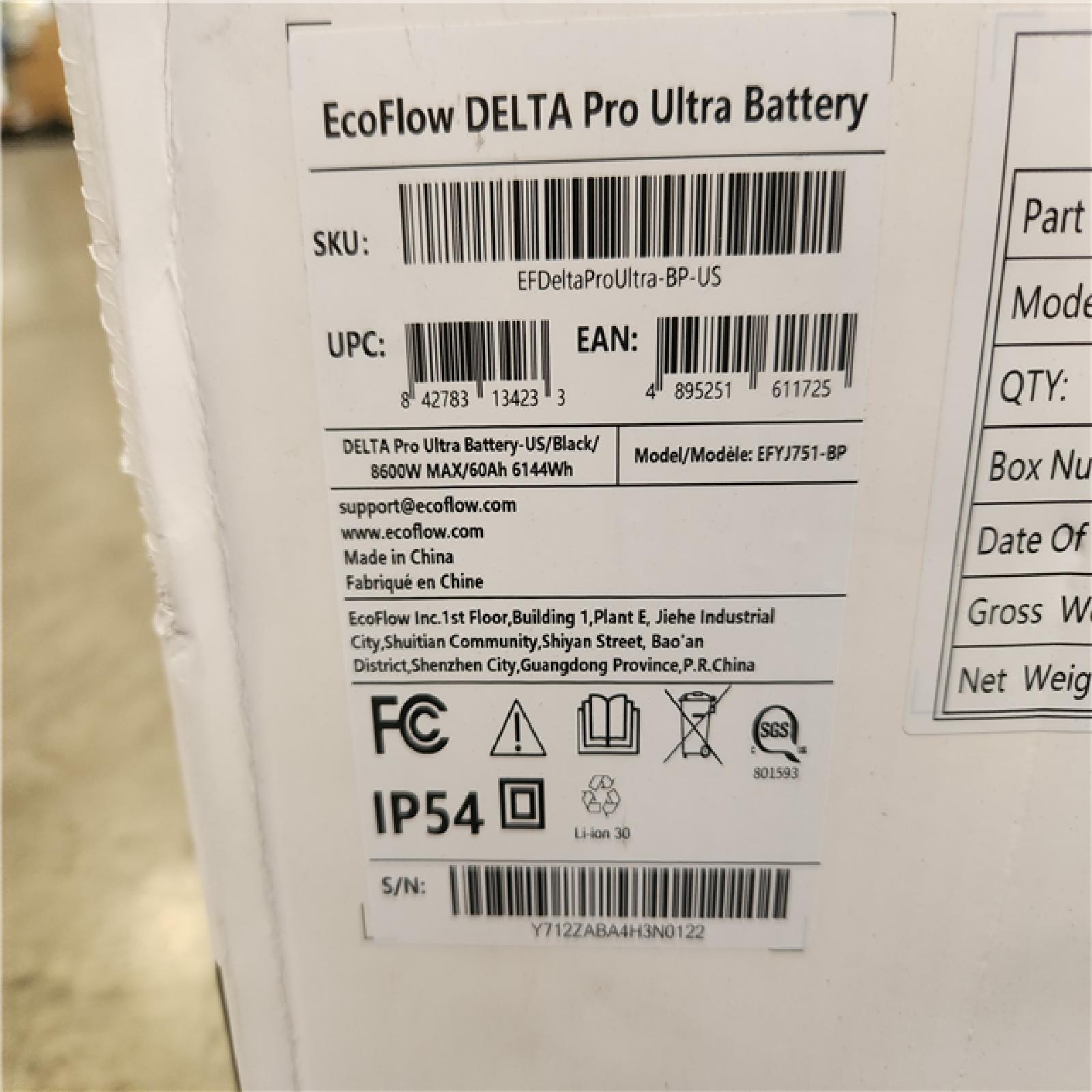 Phoenix NEW EcoFlow Battery Generator Delta Pro Ultra Battery Pack 6144Wh Solar Generator  7200W Output LFP Home Backup  Push-Button Start SEALED)