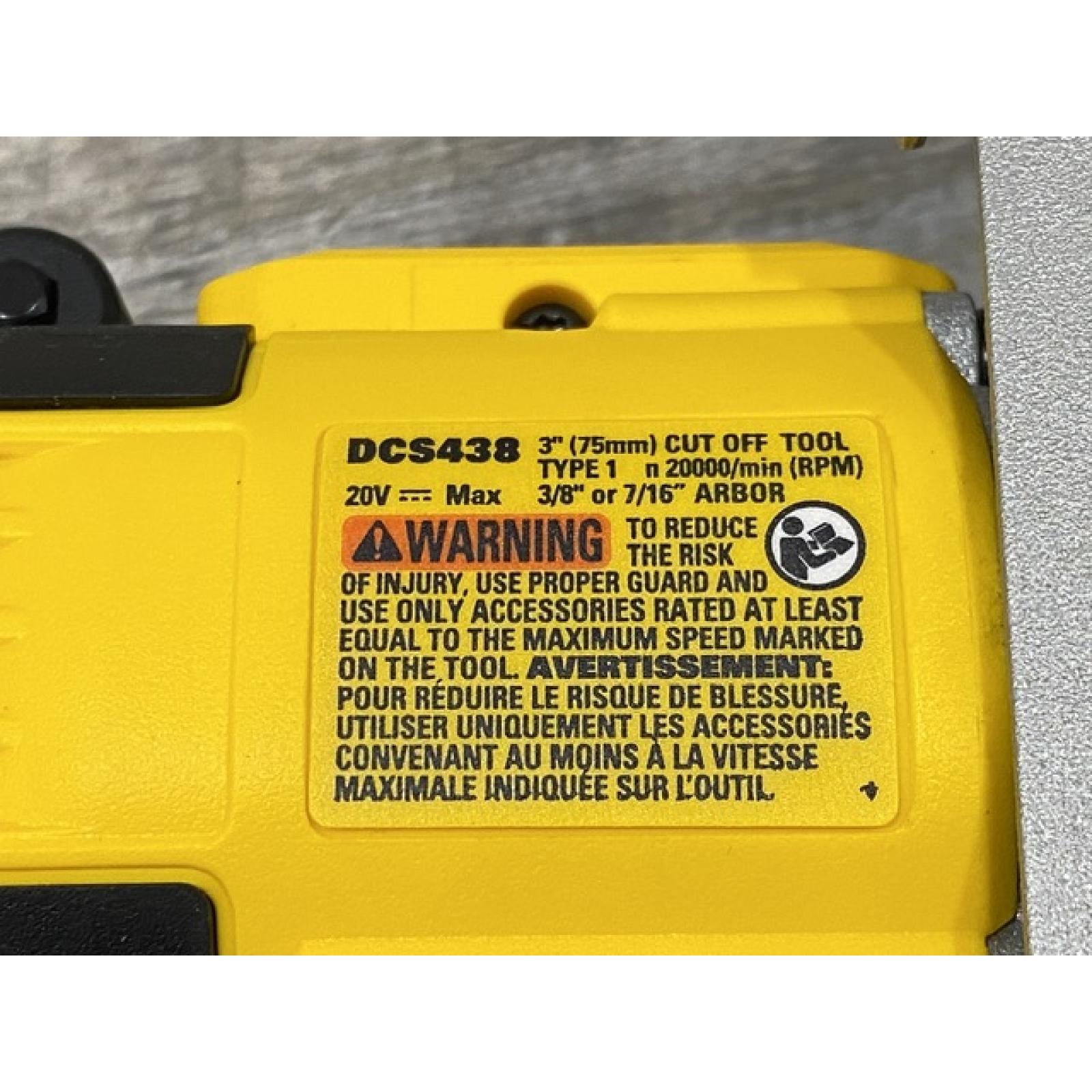 AS-IS DEWALT 20V XR Cordless 3 in. Cut-Off Tool (Tool Only)