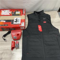 AS-IS Milwaukee Men's X-Large 12-Volt Lithium-Ion Cordless Axis Black Heated Vest Kit