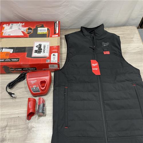 AS-IS Milwaukee Men's X-Large 12-Volt Lithium-Ion Cordless Axis Black Heated Vest Kit