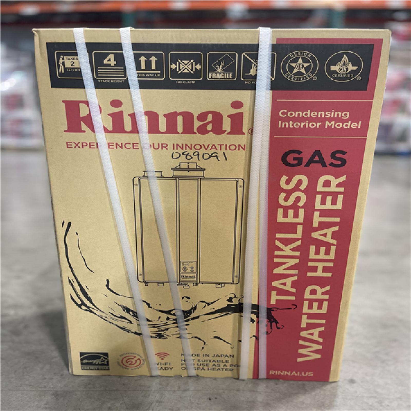 DALLAS LOCATION- NEW!- Rinnai 199 000 BTU Tankless Water Heater