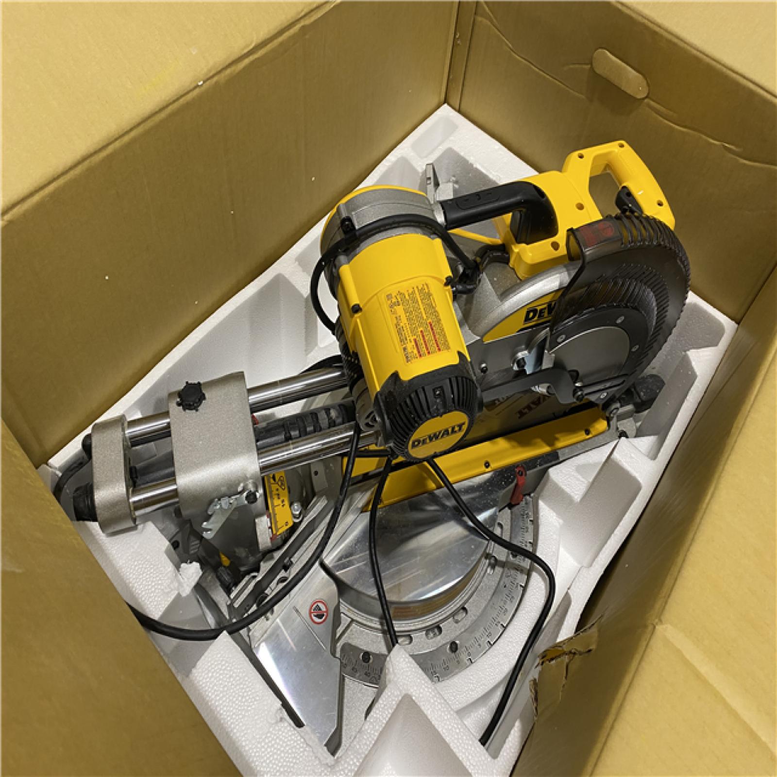 Dallas Location - As-Is DEWALT 15 Amp Corded 12 in. Double Bevel Sliding Compound Miter Saw (Lot Of 2)