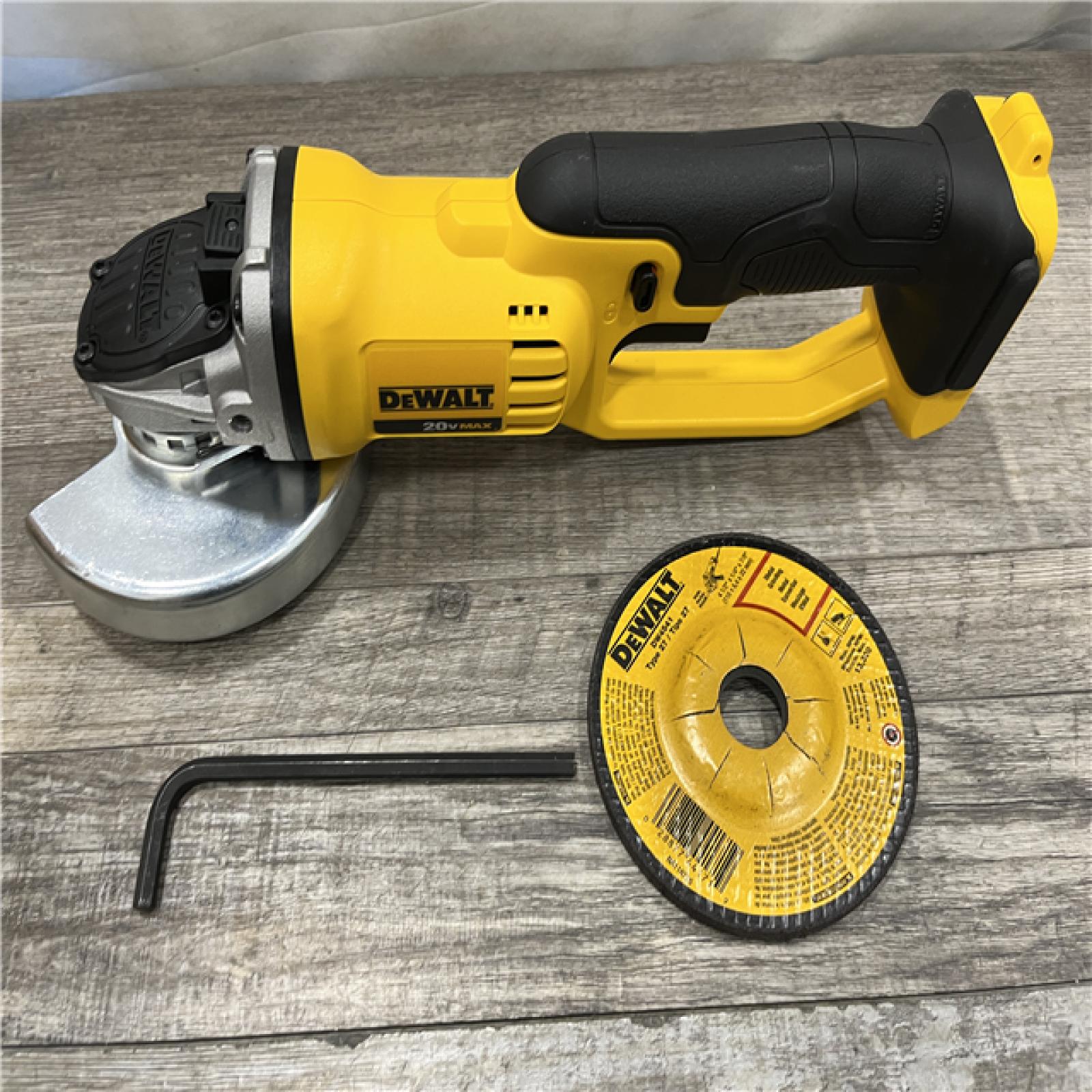 AS-IS DEWALT 20V MAX Cordless 4.5 in. - 5 in. Angle Grinder (Tool Only)