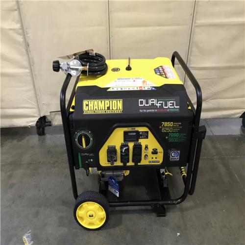 California AS-IS Champion Power Equipment 100592 6250 Watts Gas & Propane Powered Dual-Fuel Portable Generator with CO Shield Technology