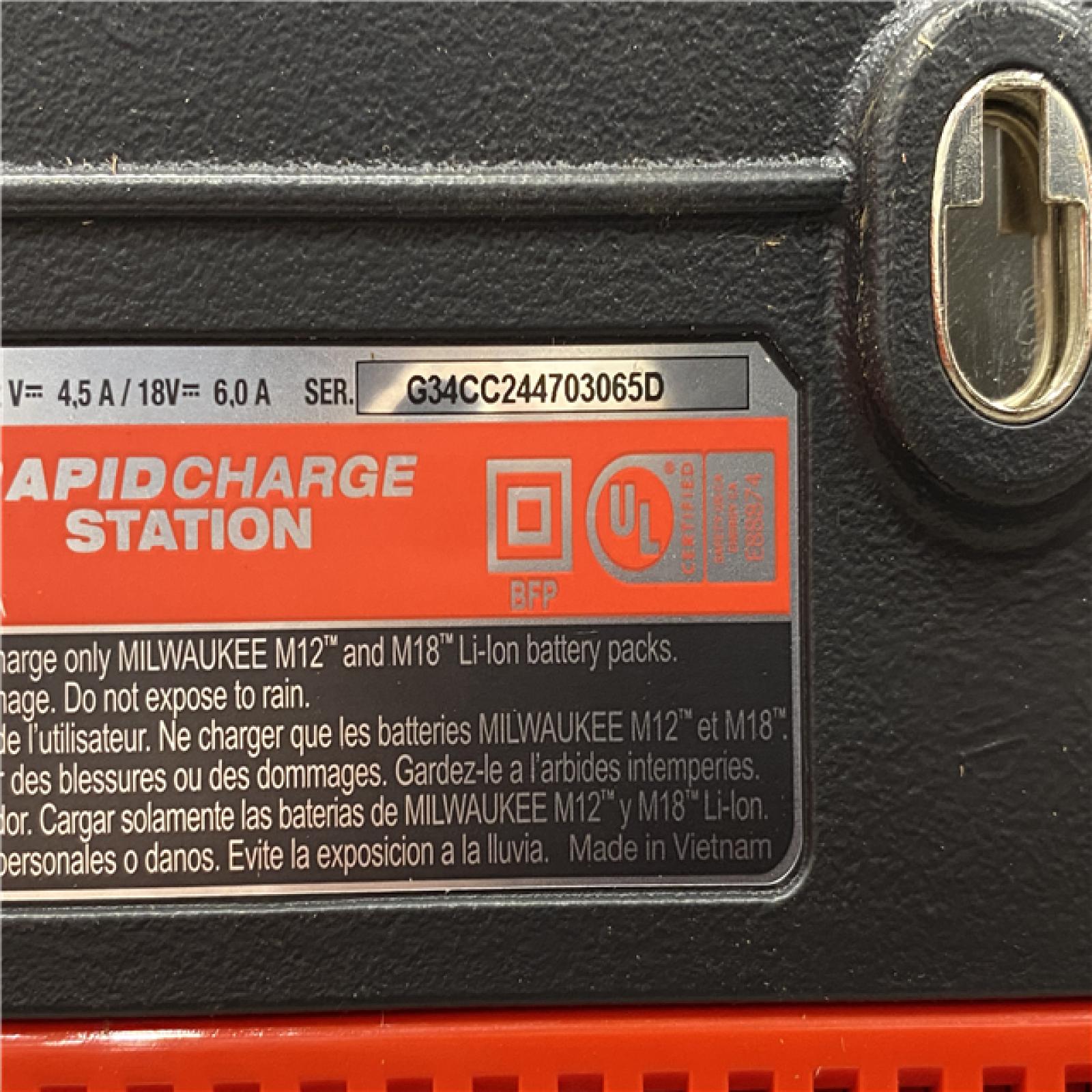 AS-IS Milwaukee 12-Volt/18-Volt Lithium-Ion Multi-Voltage 6-Port Sequential Rapid Battery Charger