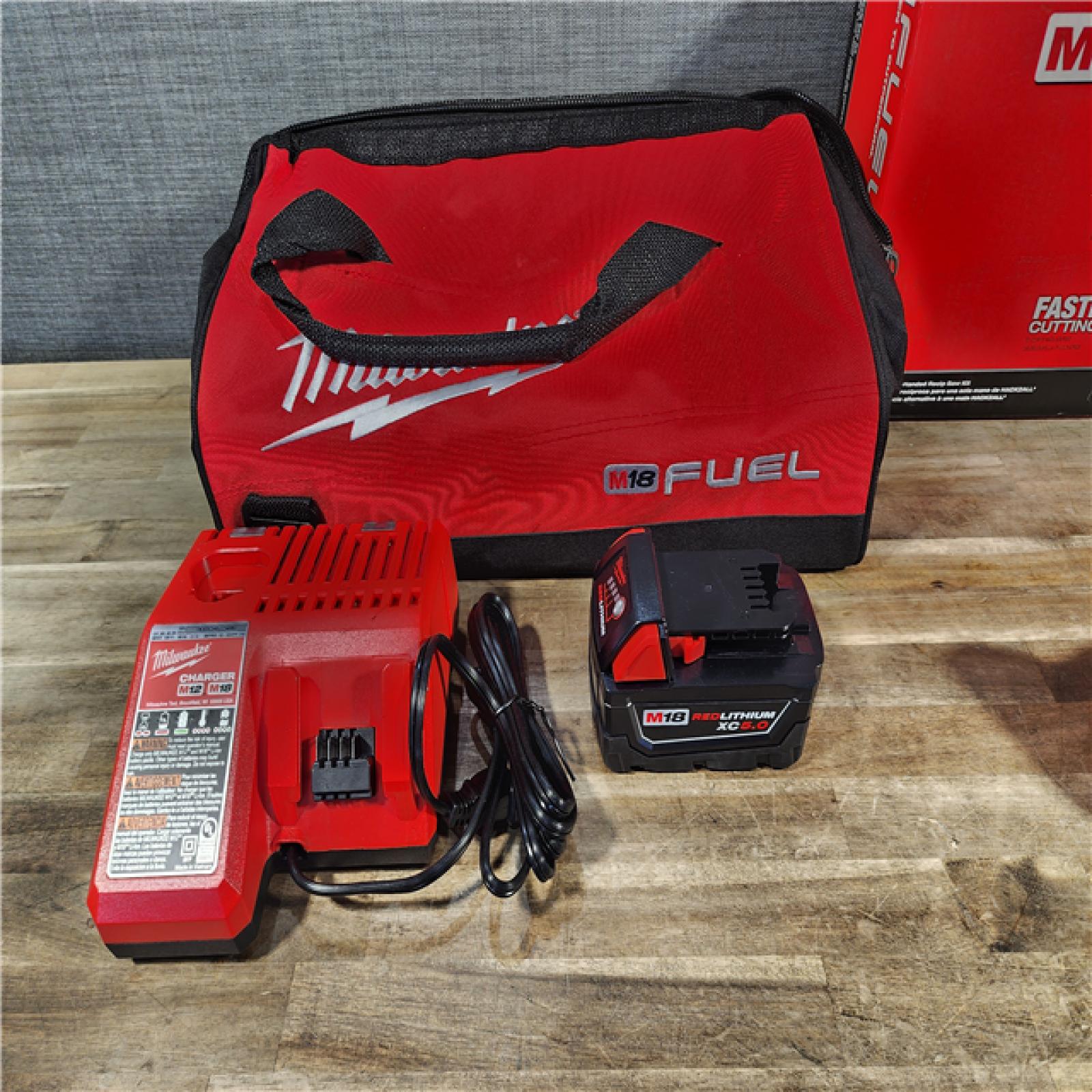 HOUSTON LOCATION - AS-IS M18 FUEL 18V Lithium-Ion Brushless Cordless HACKZALL Reciprocating Saw Kit W/(1) 5.0Ah Batteries, Charger & Tool Bag