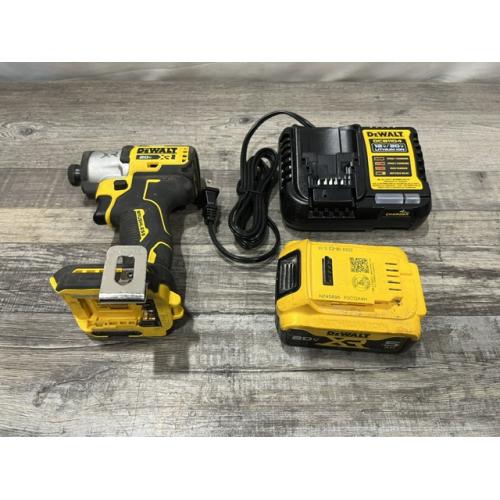 AS-IS DEWALT 20-Volt Maximum XR Lithium-Ion Cordless Brushless 1/4 in. 3-Speed Impact Driver Kit