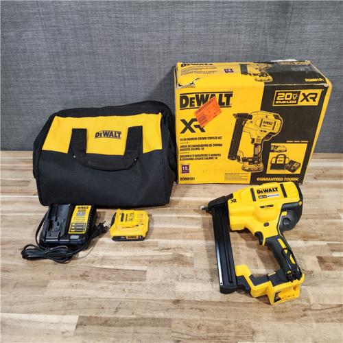 HOUSTON LOCATION - AS-IS DEWALT 20V MAX XR Lithium-Ion Cordless 18-Gauge Narrow Crown Stapler Kit