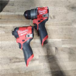 HOUSTON LOCATION - AS-IS Milwaukee FUEL 12-Volt Lithium-Ion Brushless Cordless Hammer Drill and Impact Driver Combo Kit