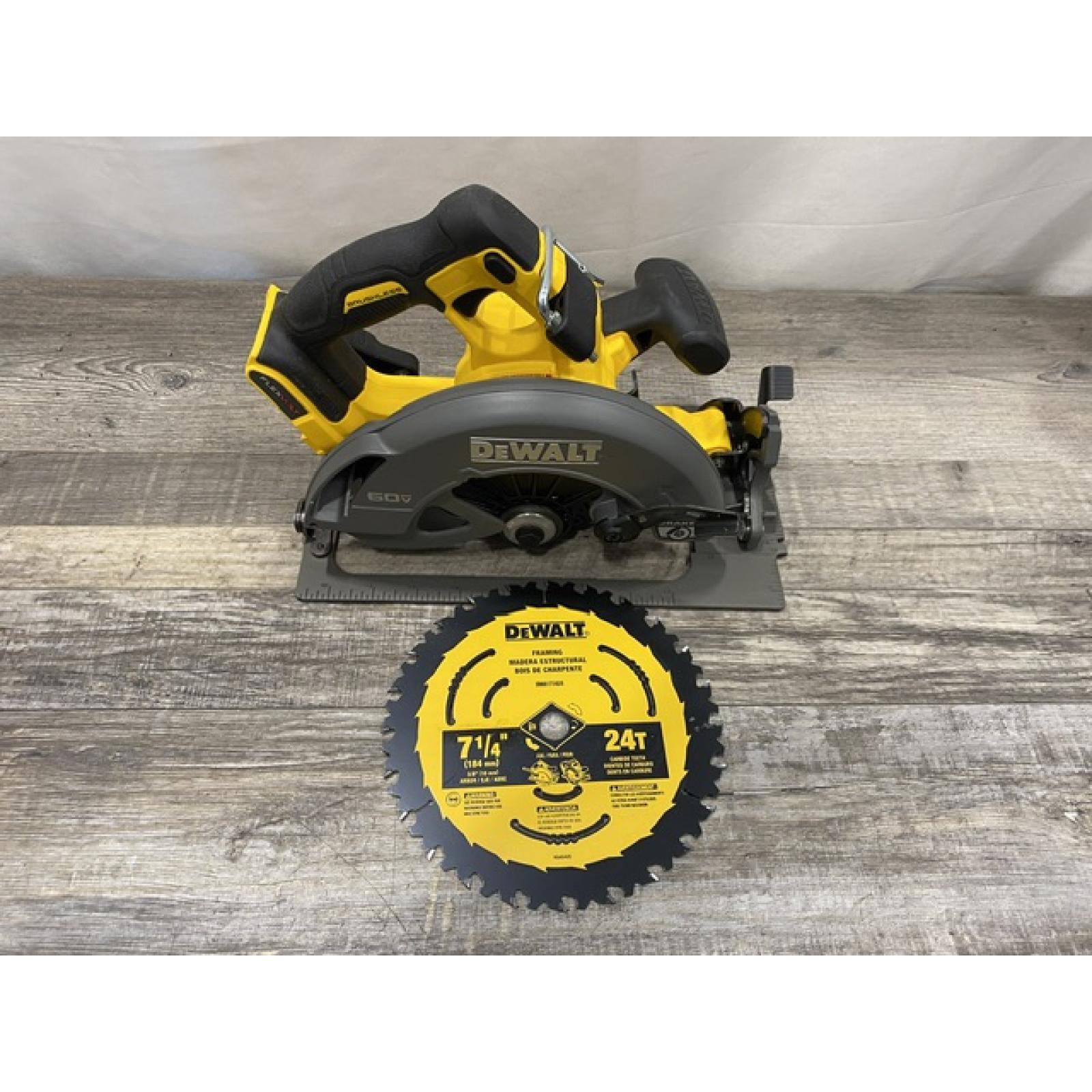 AS-IS DEWALT FLEXVOLT 60V MAX Cordless Brushless 7-1/4 in. Circular Saw with Brake (Tool Only)