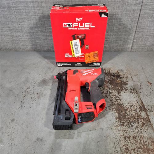 HOUSTON LOCATION - AS-IS M12 FUEL 12-Volt Lithium-Ion Brushless Cordless 18-Guage Compact Brad Nailer (Tool Only)