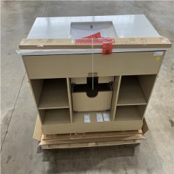 Houston Location - AS-IS home improvement pallet MELPARK 48 ANTIQUE OAK VANITY