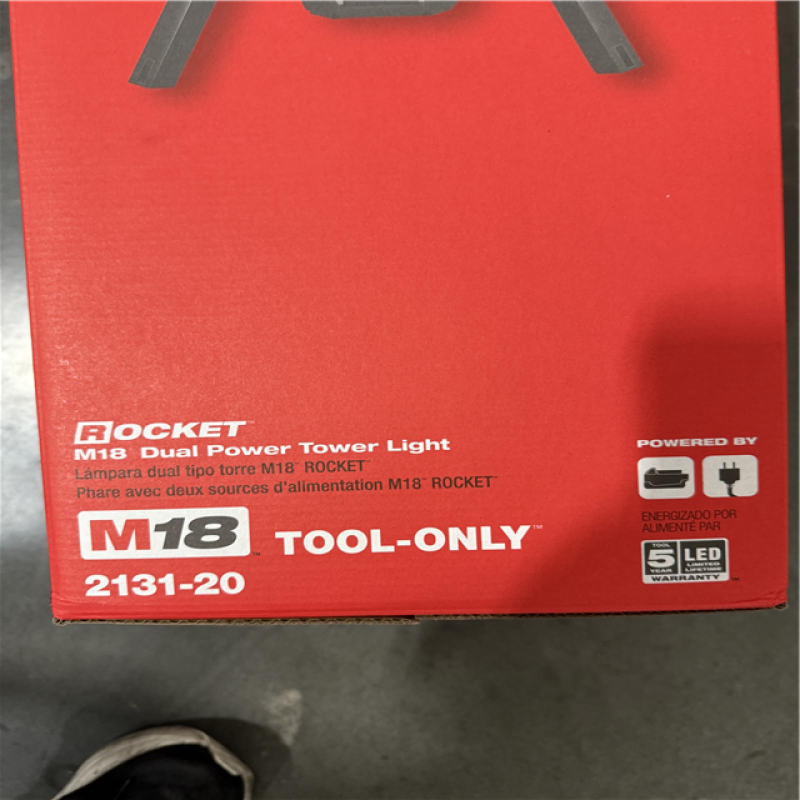 California NEW Milwaukee Rocket M18 Dual Power Tower Light