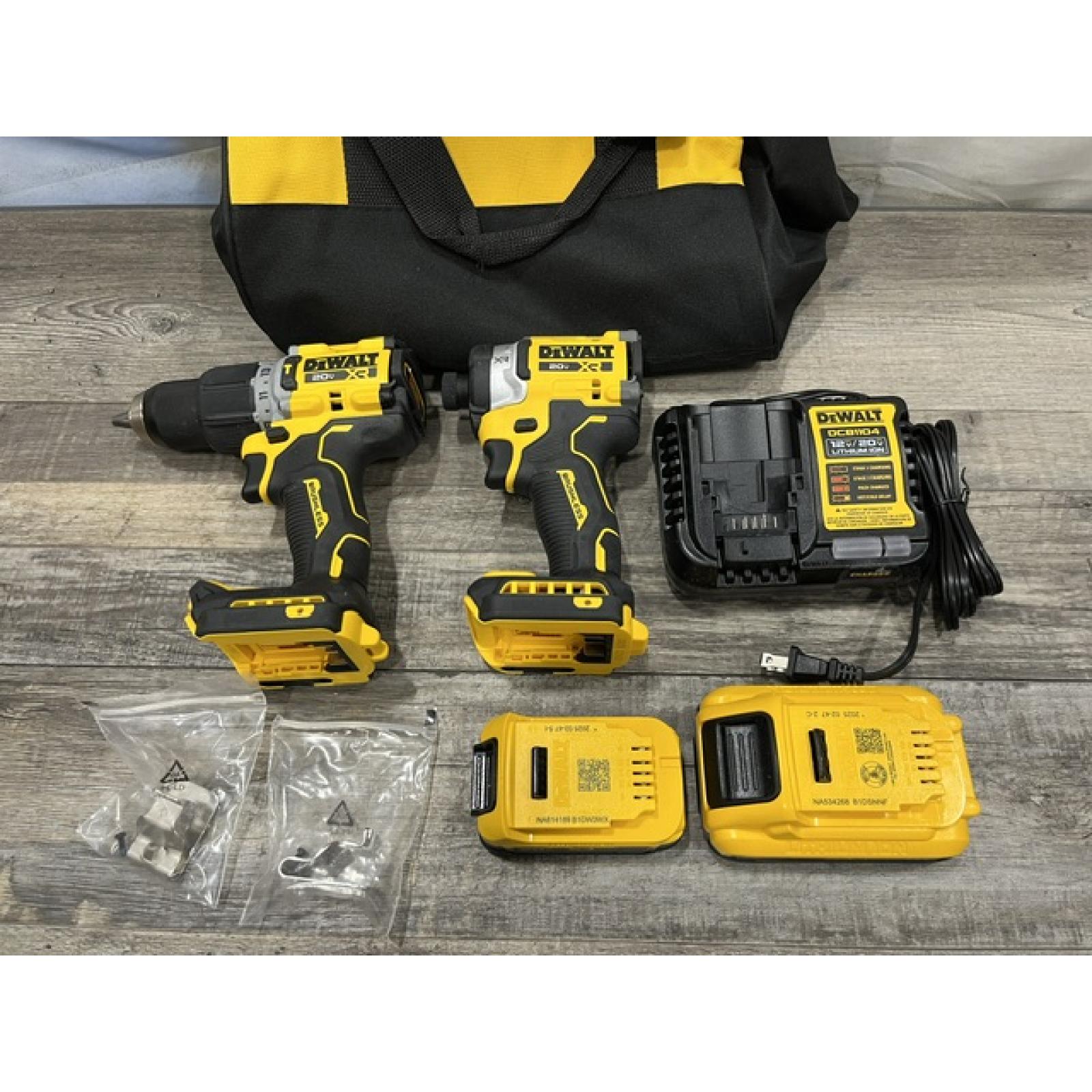 AS-IS DEWALT 20V XR Lithium-Ion Cordless 2-Tool Combo Kit