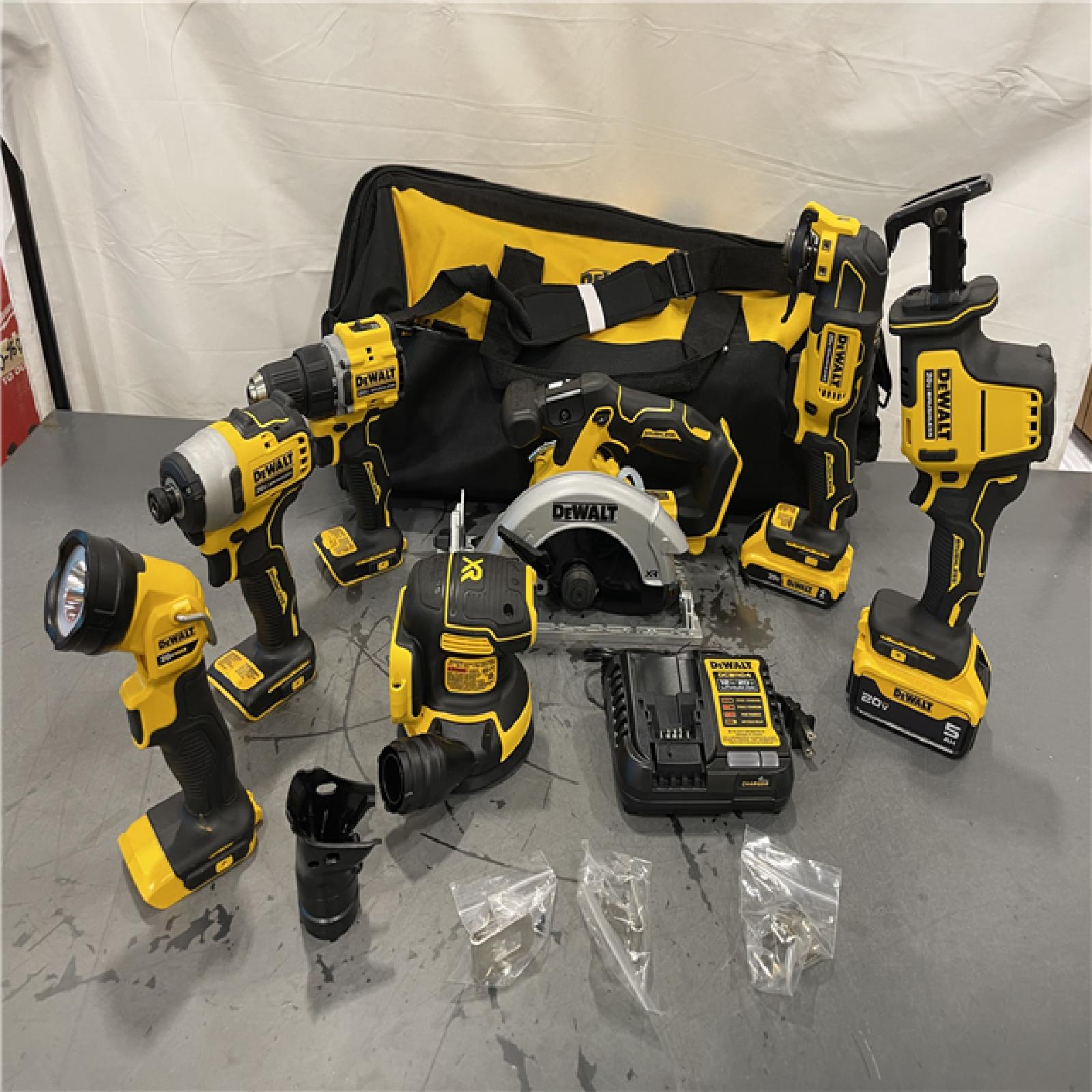 AS-IS - DEWALT 20-Volt MAX Lithium-Ion Cordless 7-Tool Combo Kit