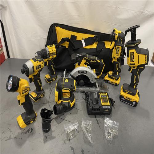 AS-IS - DEWALT 20-Volt MAX Lithium-Ion Cordless 7-Tool Combo Kit