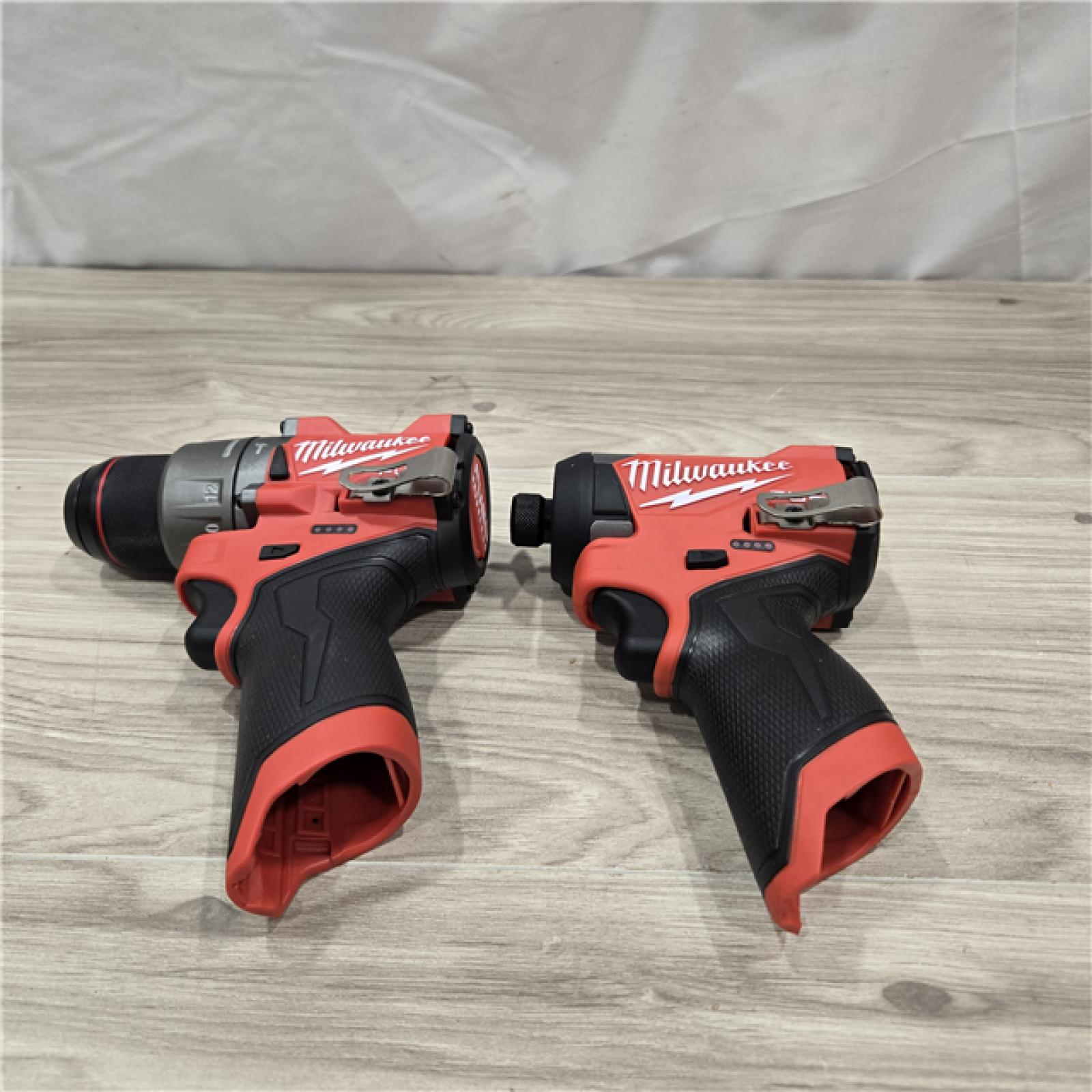 AS-IS Milwaukee 3497-22 12V Brushless Hammer Drill and Impact Driver Combo Kit