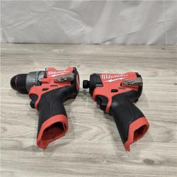 AS-IS Milwaukee 3497-22 12V Brushless Hammer Drill and Impact Driver Combo Kit