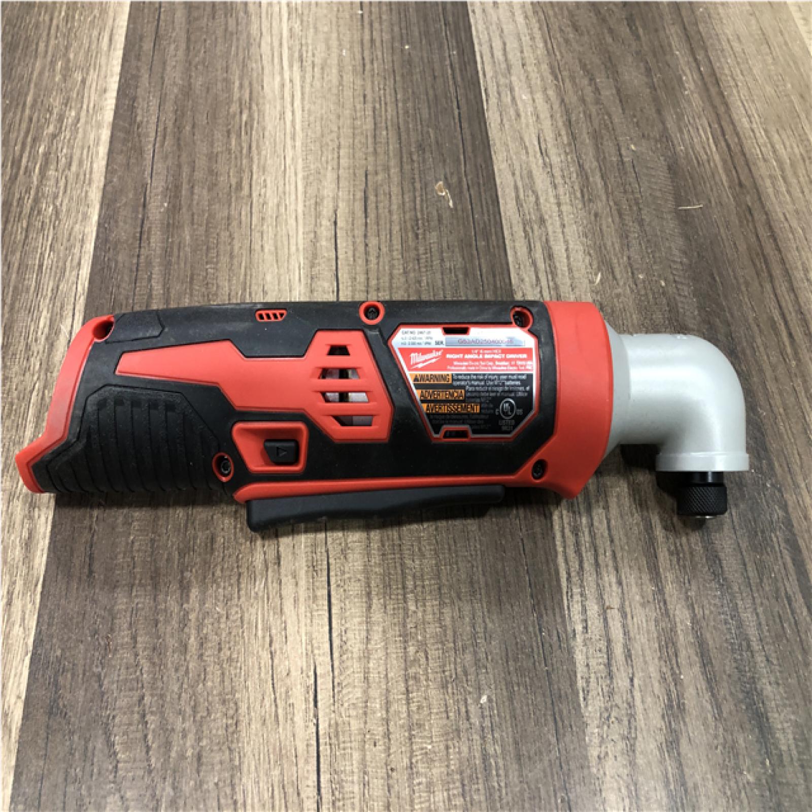 AS-IS Milwaukee M12 12-Volt Lithium-Ion Cordless 1/4 in. Right Angle Hex Impact Driver (Tool-Only)