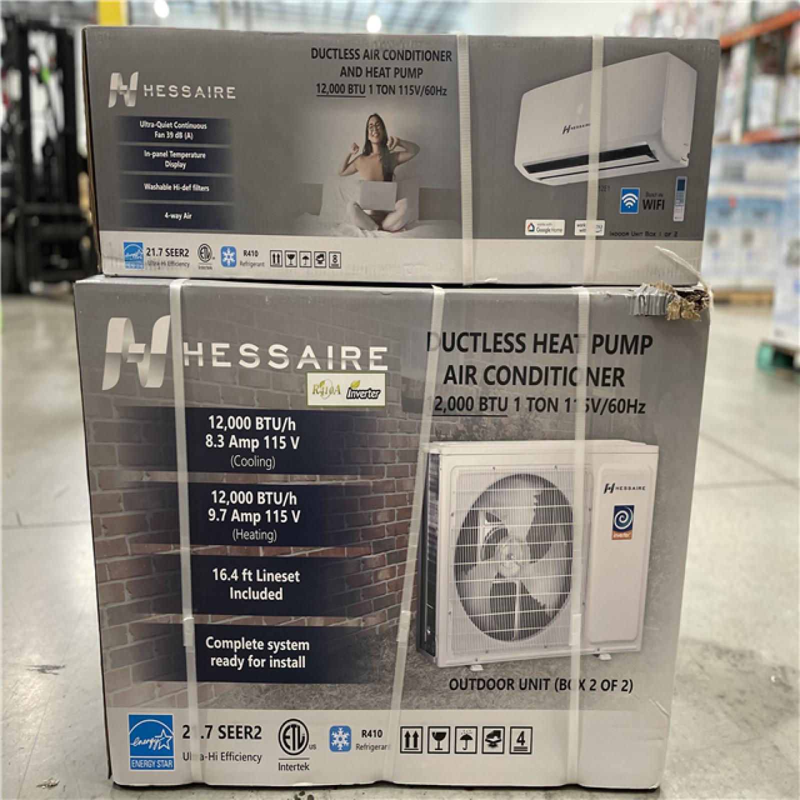 NEW! - Hessaire 12 000 BTU Mini Split Heat Pump