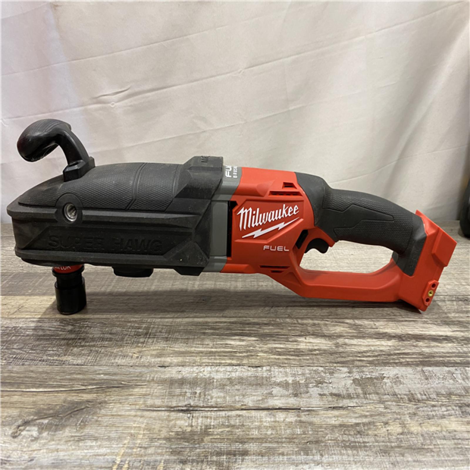 AS-IS Milwaukee FUEL 18V Lithium-Ion Brushless Cordless GEN 2 SUPER HAWG 7/16 in. Right Angle Drill (Tool-Only)