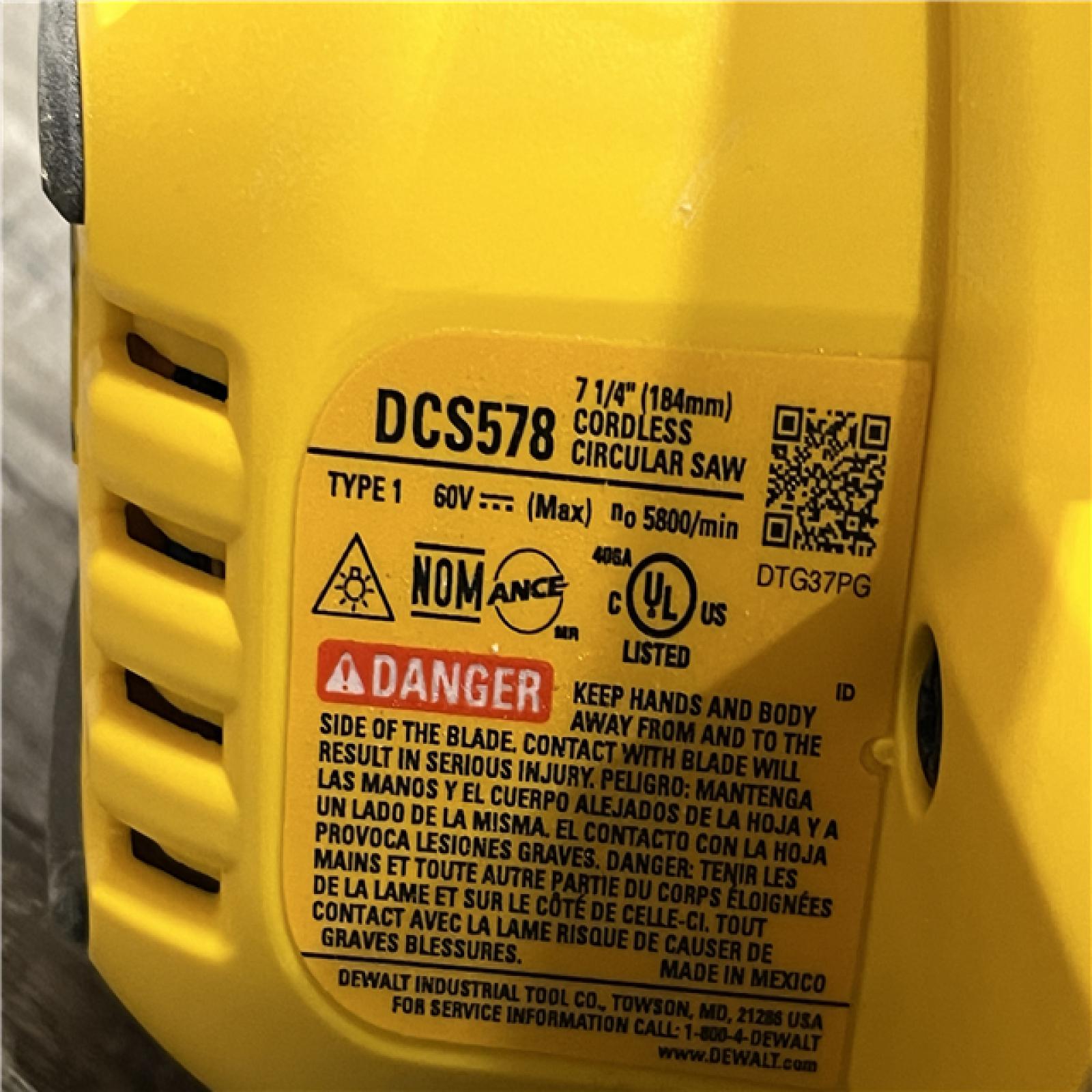 AS-IS DEWALT FLEXVOLT 60V MAX Cordless Brushless 7-1/4 in. Circular Saw with Brake (Tool Only)
