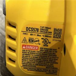 AS-IS DEWALT FLEXVOLT 60V MAX Cordless Brushless 7-1/4 in. Circular Saw with Brake (Tool Only)