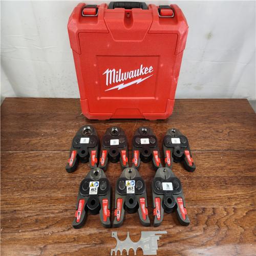 AS-IS Milwaukee M18 Press 1/4 in. to 1-1/8 in. Copper Press Tool Jaw Set for RLS ACR Press Fittings (7-Jaws)
