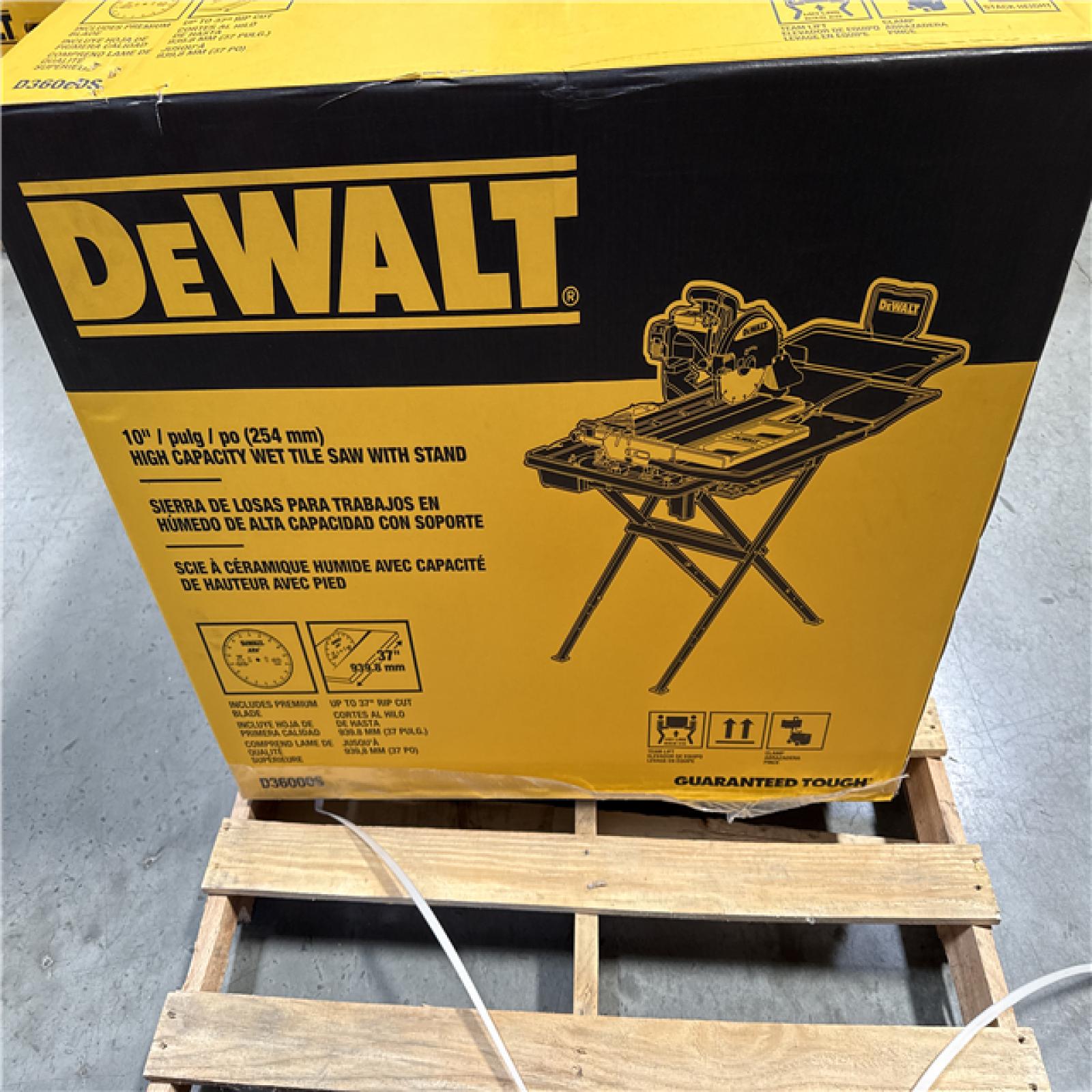 California NEW DeWalt 10” High Capacity Wet Tile Saw w/Stand