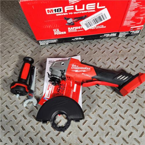 Houston location- AS-IS Milwaukee M18 FUEL 4-1/2/5 Grinder Paddle Switch, No-Lock Appears in new condition (TOOL-ONLY