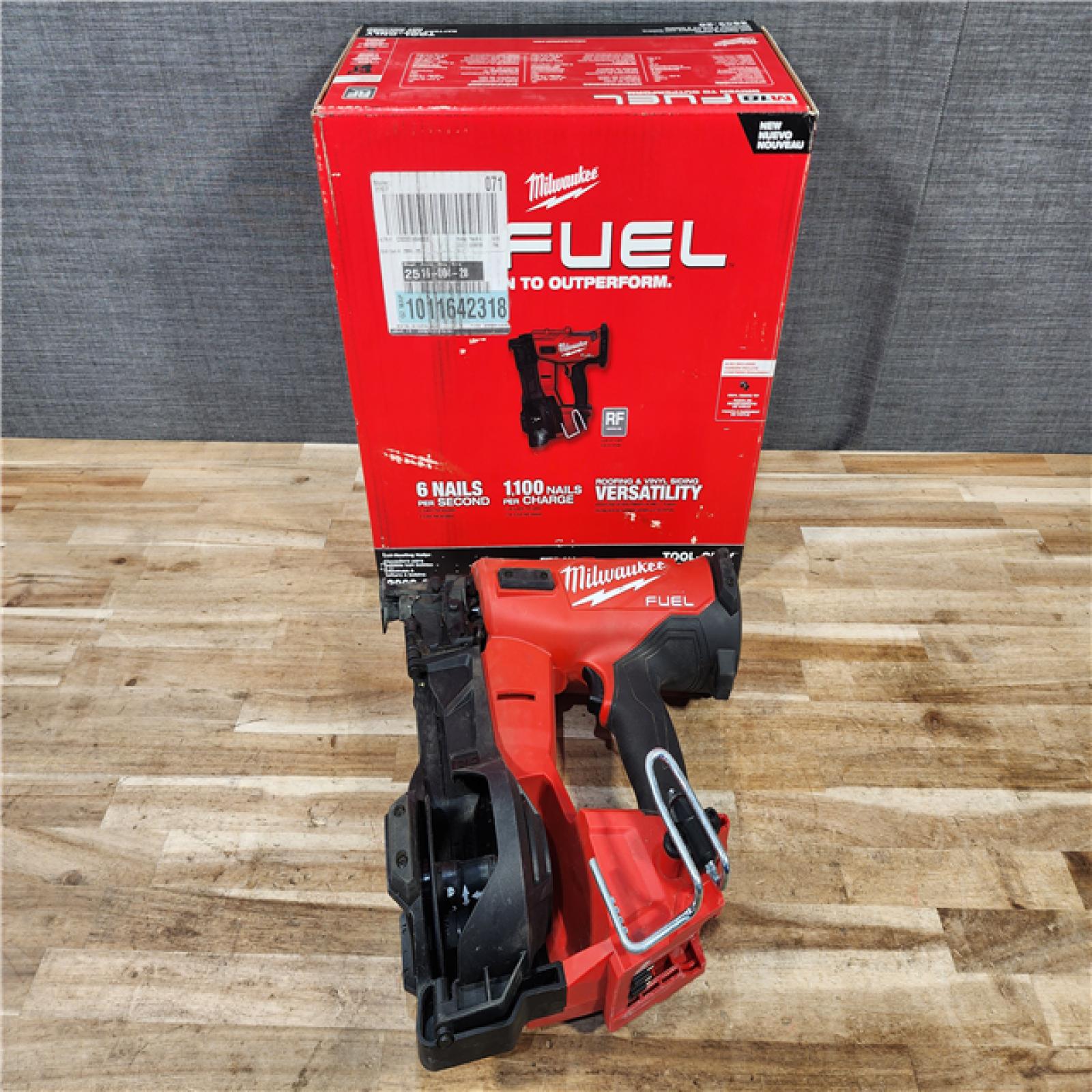 HOUSTON LOCATION - AS-IS Milwaukee FUEL 18-Volt Lithium-Ion Brushless Cordless Coil Roofing Nailer (Tool Only)