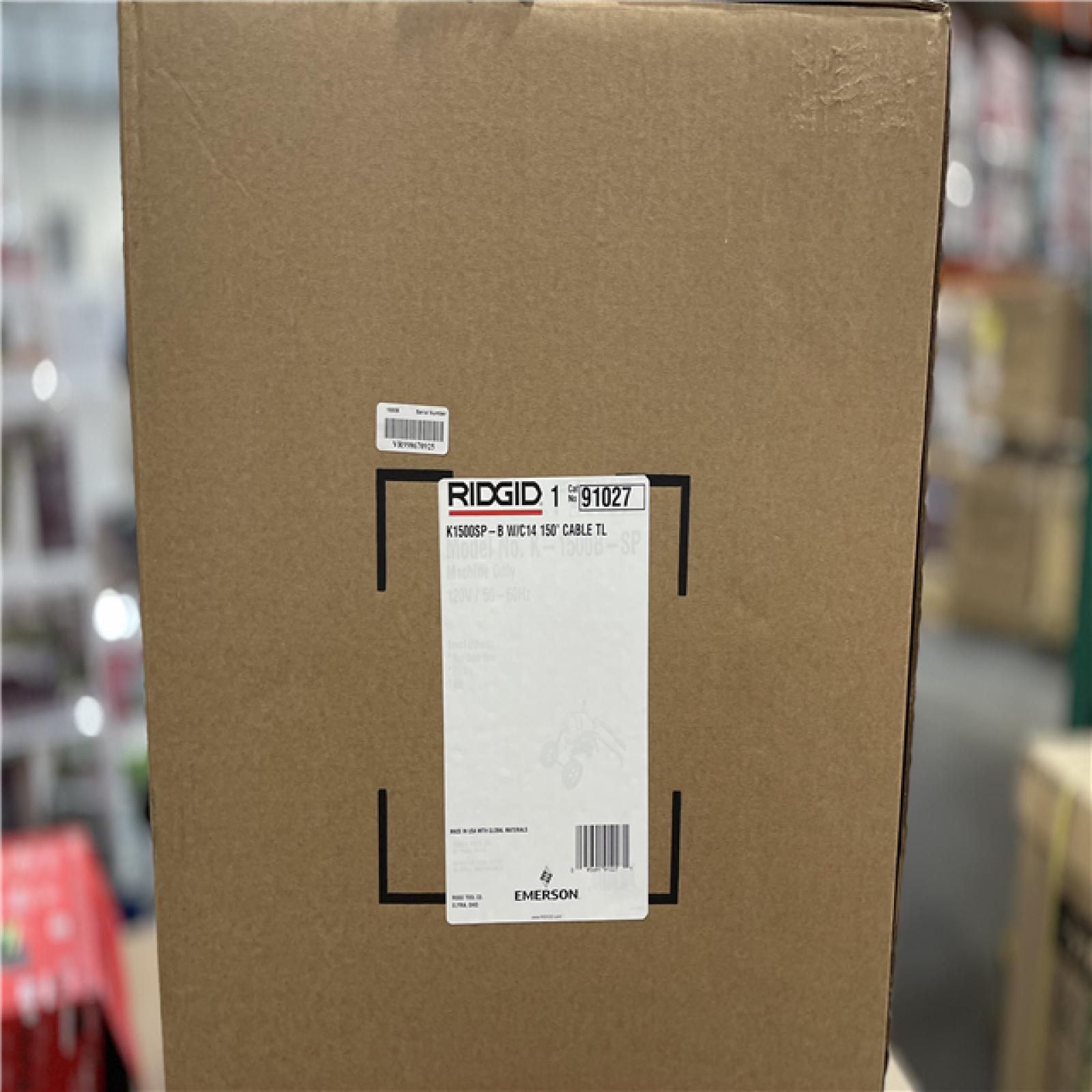 NEW! - RIDGID K1500SP-B 120-V Drain-Cleaning Machine for 2-10 in. Lines with 150 ft. C-14 Cable  A-34-15 Rear Guide Hose  and A-1 Mitt