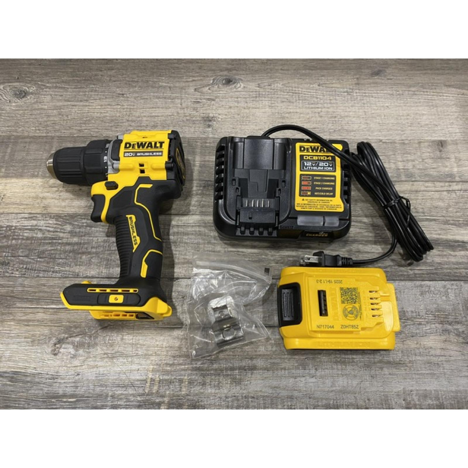AS-IS DEWALT Atomic 20V Lithium-Ion Cordless Compact 1/2 in. Drill/Driver Kit