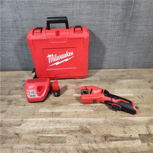 HOUSTON LOCATION - AS-IS Milwaukee M12 12-Volt Lithium-Ion Cordless Copper Tubing Cutter Kit with 1.5 Ah Battery  Charger and Hard Case