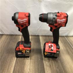 AS-IS Milwaukee FUEL 18V Lithium-Ion Brushless Cordless Hammer Drill and Impact Driver Combo Kit