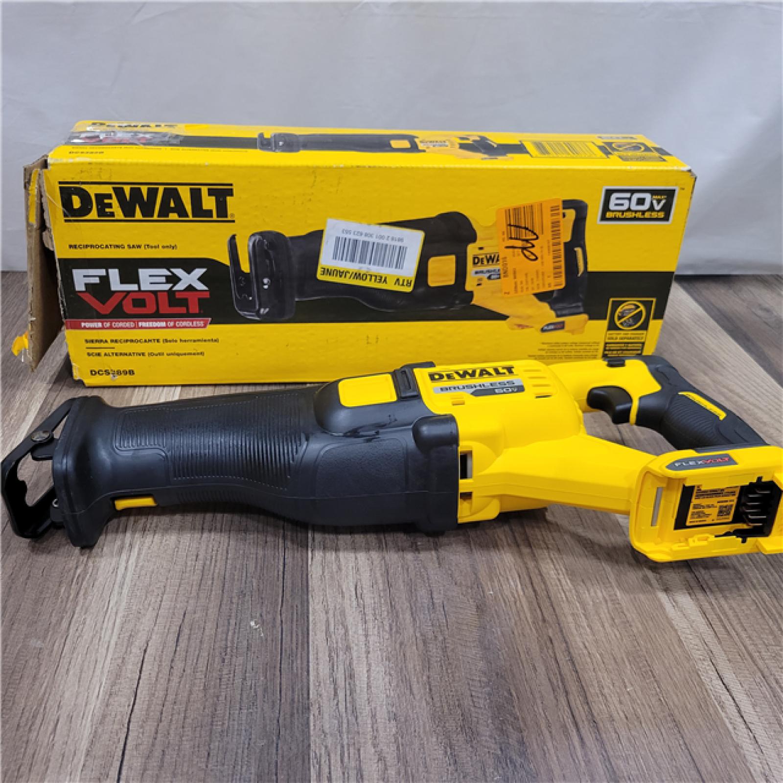 AS-IS DeWalt FLEXVOLT 60V MAX Cordless Brushless Reciprocating Saw (Tool-Only)