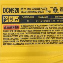 AS-IS DEWALT 20-Volt 21° Cordless Framing Nailer (Tool-Only)