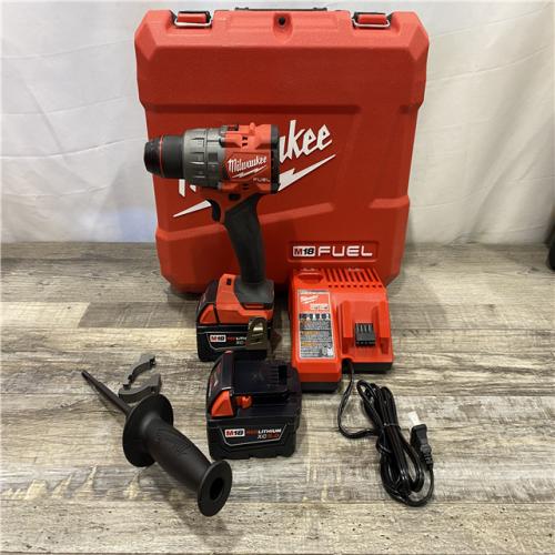 AS-IS Milwaukee FUEL 18V Lithium-Ion Brushless Cordless 1/2 in. Hammer Drill Driver Kit
