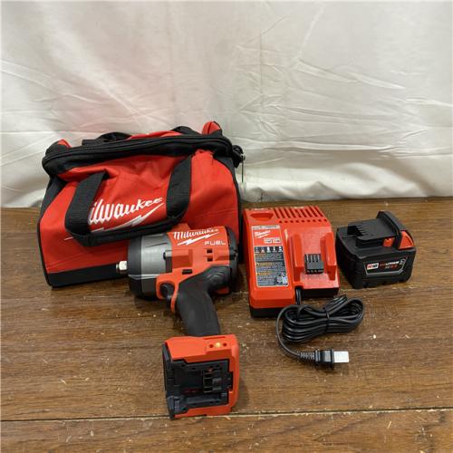 AS-IS Milwaukee M18 1/2 in. Cordless Brushless High Torque Impact Wrench Kit (Battery & Charger)